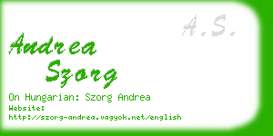 andrea szorg business card